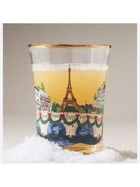 Anthropologie Holiday Paris In The City Juice Glass